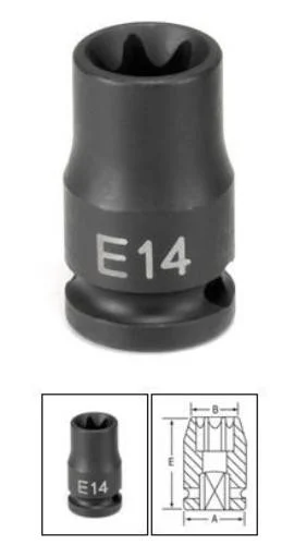 Grey Pneumatic Corp. 1108ET 3/8" Drive X E8 External Star Impact Socket