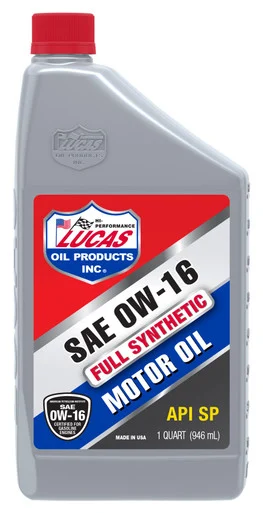 Lucas Oil 11181 Synthetic SAE 0W-16 API SP Motor Oil - 1 Qt 11181_68
