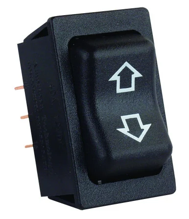 JR Products 12295 On-Off Rocker Switch - Black