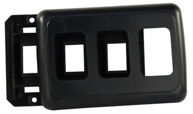 JR Products 12325 Switch Base and Face Plate - Black