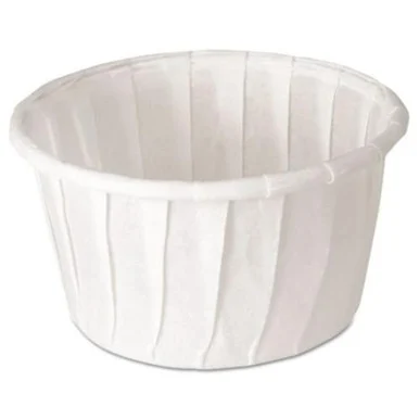 Solo Cup Company 125U Treated Paper Soufflé Portion Cups, 1 1/4 Oz., White, 250/bag