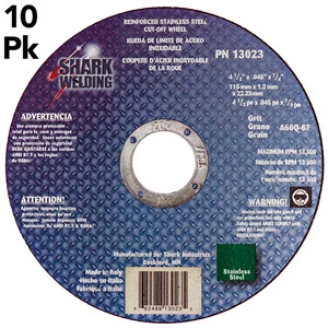 Shark Industries Ltd 13023 4.5" Cut Off Wheel 10 Pack