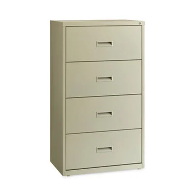 Hirsh Industries Space Solutions 14956 Lateral File Cabinet, 4 Letter/legal/a4-size File Drawers, Putty, 30 X 18.62 X 52.5