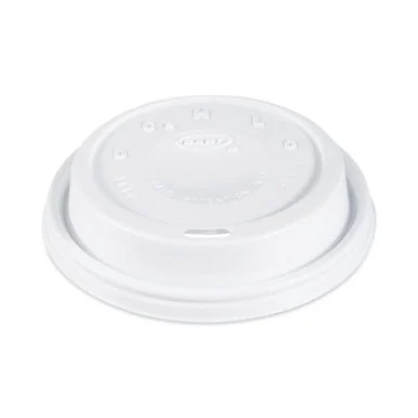 Dart 16EL Cappuccino Dome Sipper Lids, Fits 12 Oz To 24 Oz Cups, White, 1,000/carton