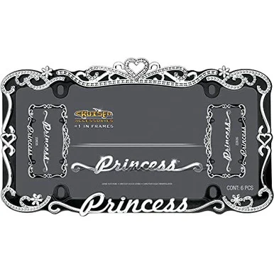Cruiser 22635 License Plate Frame - Princess Heart