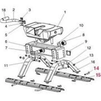 Husky Towing Base Rail Kit For Husky 31318 and 31326 31576