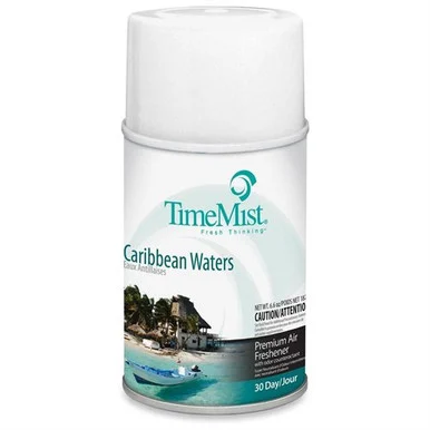 Timemist Premium Air Freshener Refill - Aerosol - 6000 Ft - 6.60 Oz - Caribbean Waters - 30 Day (335324TMCAPT)