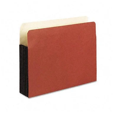 Pendaflex Redrope Watershed Expanding File Pockets - Letter - 8.50" Width X 11" Length Sheet Size - 1050 Sheet Capacity - 5.25" Expansion - Straight Tab Cut - Redrope - Red Fiber - 10 / Box (35344)