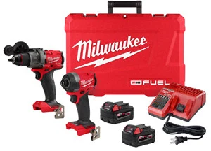 Milwaukee Electric Tool 3697-22 M18 Drill And Hex Impact Combo Kit