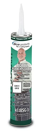 Dicor Butyl Rubber Sealant- Gunnable Butyl in a Dicor Tube- Gray 451BSG1