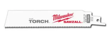 Milwaukee Electric Tools 48-00-5712 5-pack Of 6 In. With 10 Tpi Torch Thick Metal Cutting Sawzall Reciprocating Saw Blades