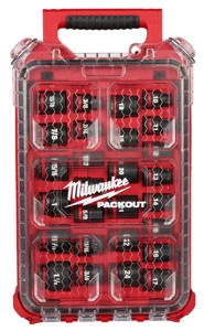 Milwaukee Electric Tools 49-66-6804 Milwaukee Tool Shockwave Impact Duty Socket 1/2” Dr 27pc Mm & Sae Packout Set
