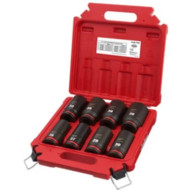 Milwaukee Electric Tools 49-66-7020 8pcshockwave Impact Duty 3/4" Drive Metric Deep 6 Point Socket Set