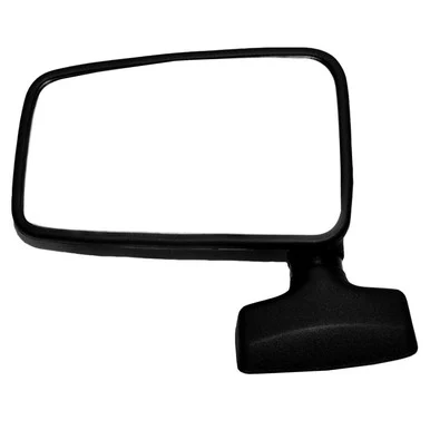 Crown Automotive Jeep Replacement Mirror, Left, Black, w/ Small, Non-Remote Mirrors 55024249
