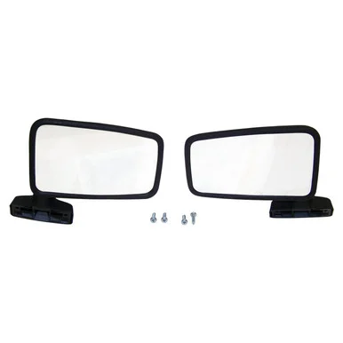Crown Automotive Jeep Replacement Mirror Set for Jeep 87-93 YJ w/ Full Hard Doors & 87-90 XJ, MJ w/o Remote Mirror 55027207K