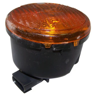 Crown Automotive Jeep Replacement Right Front Park and Turn Signal Lamp, Amber w/ Clear Bulb for 07-13 JK Wrangler 55077884AD