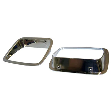 Crown Automotive Jeep Replacement Chrome Headlight Bezel Kit for 87-95 Jeep YJ Wrangler; L and R; USA & Canada 56003104K