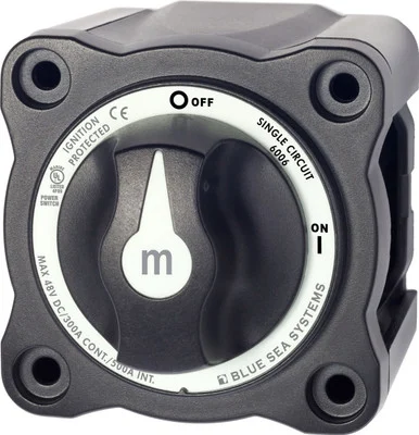 Blue Sea Systems 6006200 Mini Batt Sw, 1 Ckt On-off, Black