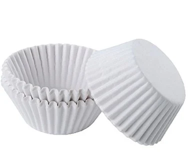 Hoffmaster 610070 Fluted Bake Cups, 2 1/4 Dia X 1 7/8h, White, 500/pack, 20 Pack/carton