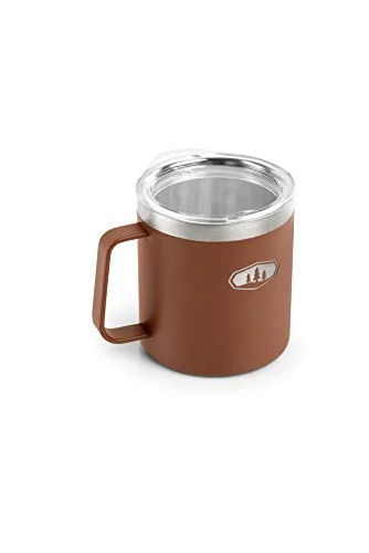 GSI Sports 63257 Glacier Stainless Camp Cup 15 oz Ginger Bread With Lid