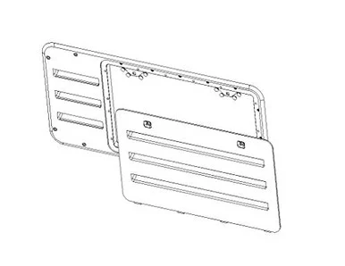 Norcold 637318BK Refrigerator Vent Door Assembly Black for 2118 Series