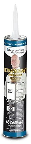 Dicor 651SANSW-1 Non-Leveling Ultra Sealant System for RV Roof Accessories- White