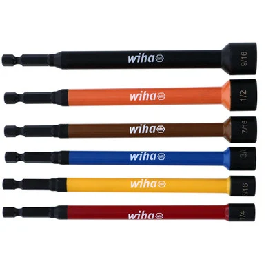 Wiha 70486 Sae Color Coded Magnetic Nut Setter Set - 6 Piece Set 70486_50