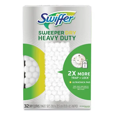 Procter & Gamble 77198 Heavy-duty Dry Refill Cloths, White, 11 X 8.5, 32/pack