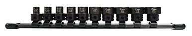 Astro Pneumatic 78310 10pc 3/8" Drive Nano Impact Sockets - Sae