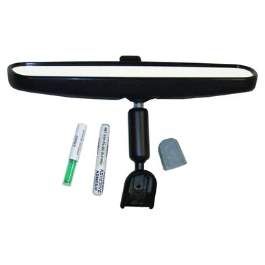 Crown Automotive Jeep Replacement Rearview Mirror Kit, Black, Includes 9.75" Wide Mirror, Button & Adhesive 8993023K