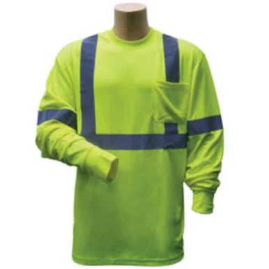 Blackcanyon Outfitters BCOHVLST3X Bco Ls Pkt T W/rflctv Tape/hivis/lime 3x