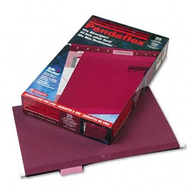 Esselte Pendaflex Color Hanging Folder - Legal - 8.50" X 14" - 1/5 Tab Cut - Poly - Burgundy - 25 / Box (415315BUR)