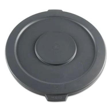 Boardwalk 32GTLWRLIDG Lids For 32-gal Waste Receptacle, Flat-top, Round, Plastic, Gray