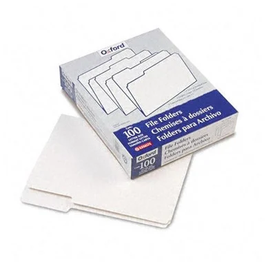 Pendaflex 1/3 Cut Recycled Top Tab File Folders - Letter - 8.50" Width X 14" Length Sheet Size - 1/3 Tab Cut - Assorted Position Tab Location - 11 Pt. - Stock - White - 100 / Box (15213whi)