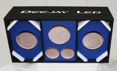 Deejay LED D6T2H1BLUE Two 6-in Woofers Plus Two Tweeters And One Horn Blue Empty Chuchera Speaker Enclosure