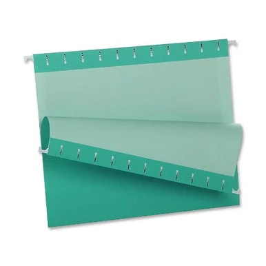 Pendaflex Essentials Color Hanging Folders - Letter - 8.50" X 11" - 1/5 Tab Cut - Aqua - 25 / Box (ESS81616)