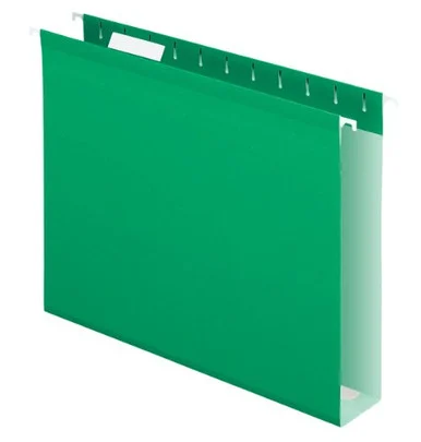 Esselte Colored Box Bottom Hanging Folder - Letter - 8.50" X 11" - Ring Fastener - 2" Folder Fastener Capacity - 1 Pockets - Pressboard - Light Green - 25 / Box (4152X2BGR)