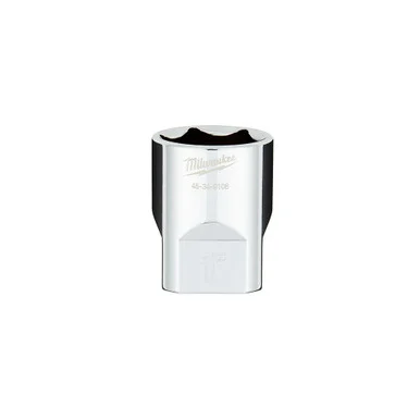 Milwaukee Electric Tools 45-34-9108 Milwaukee Tool 1/2" Drive 1" Sae 6-point Socket With Four Flat Sides, Vanadium Steel, Chrome