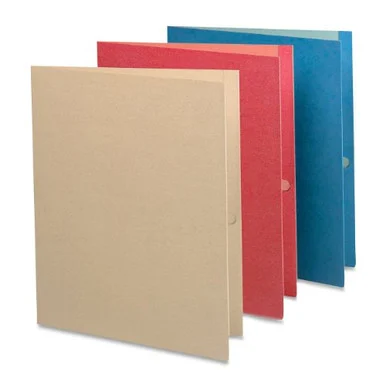 Earthwise Oxford 100% Recycled Paper Twin Pocket Folders - Letter - 8.50" X 11" - 100 Sheet Capacity - 2 Pockets - Assorted - 25 / Box (ESS78513)