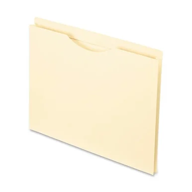 Pendaflex Reinforced-top File Jacket - Letter - 8.50" X 11" - 1" Expansion - 11 Pt. - Manila - Manila - 50 / Box (ESS22100)