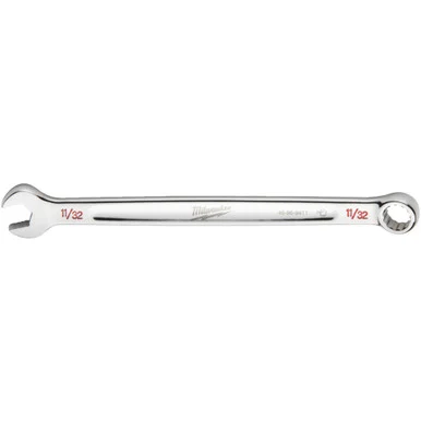 Milwaukee Electric Tools 45-96-9411 Milwaukee Tool 11/32" Sae Combination Wrench, 12-point, Steel, Chrome, Ergonomic, I-beam Handle