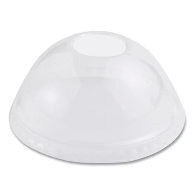 World Centric CPLCS12D Pla Clear Cold Cup Lids, Dome Lid, Fits 9 Oz To 24 Oz Cups, 1,000/carton