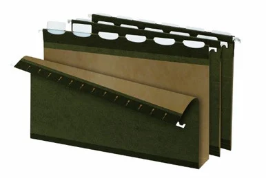 Pendaflex Ready-tab Extra Capacity Reinforced Hanging Folder With Lift Tab - Legal - 8.50" X 14" - 2" Expansion - 1/5 Tab Cut - 11 Pt. - Paper Stock - Standard Green - 20 / Box (ESS42703)