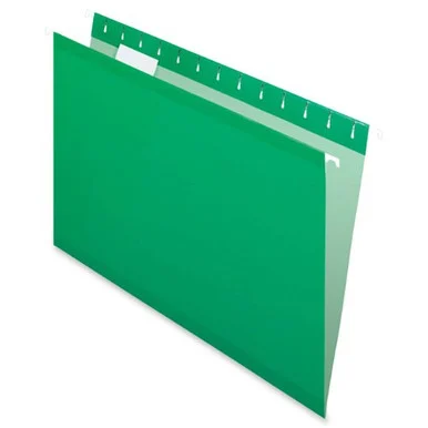 Esselte Hanging Folder - Legal - 8.50" X 14" - 1/5 Tab Cut - Bright Green - 25 / Box (415315BGR)