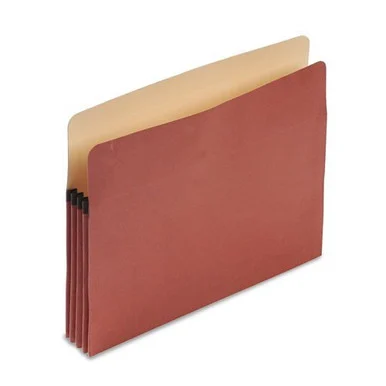 Esselte Earthwise Recycled File Pocket - Letter - 8.50" X 11" - 3.50" Expansion - Redrope, Manila, Red Fiber - 1 Each (E1524E)
