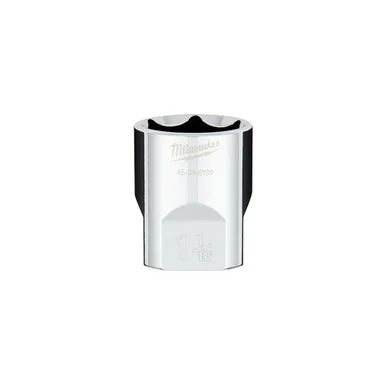 Milwaukee Electric Tools 45-34-9109 Milwaukee Tool 1/2" Drive 1-1/16" Sae 6-point Socket With Four Flat Sides, Vanadium Steel, Chrome