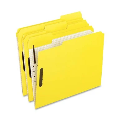 Pendaflex Fastener Folder - Letter - 8.50" X 11" - 2 Fastener - 2" Folder Fastener Capacity - 1/3 Tab Cut - Assorted Position Tab Location - Yellow - 50 / Box (ESS21309)