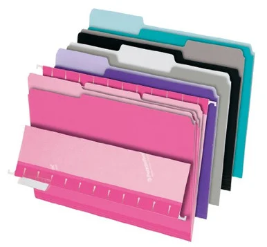 Pendaflex Interior File Folder - Letter - 8.50" X 11" - 1/3 Tab Cut - Assorted Position Tab Location - Assorted - 100 / Box (421013ASST2)