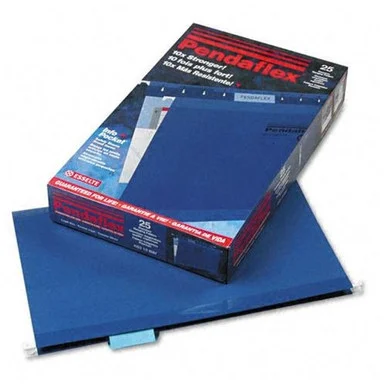 Esselte Pendaflex Color Hanging Folder - Legal - 8.50" X 14" - 1/5 Tab Cut - Poly - Navy Blue - 25 / Box (415315NAV)