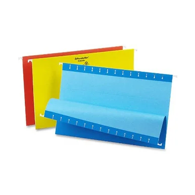 Pendaflex Essentials Color Hanging Folders - Legal - 8.50" X 14" - 1/5 Tab Cut - Assorted - 25 / Box (ESS81632)